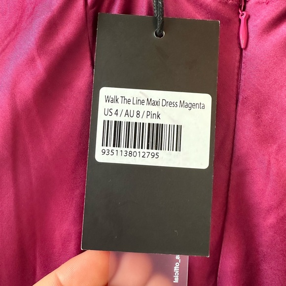 Princess Polly Lioness Walk The Line Maxi Dress Magenta NWT (Size 4) - Picture 7 of 11